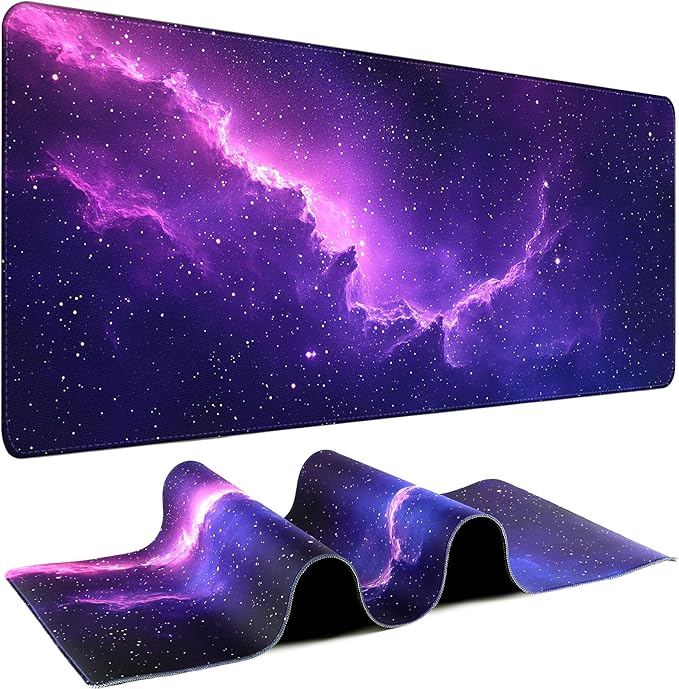 Mouse Pad Gaming - Desk Mat for Keyboard and Mouse - Galaxy Space Large Mouse Pad for Desk, Mousepad (31.5" x 11.8") with Non-Slip Base, Desks Pad Mat for Gaming, Office and Home