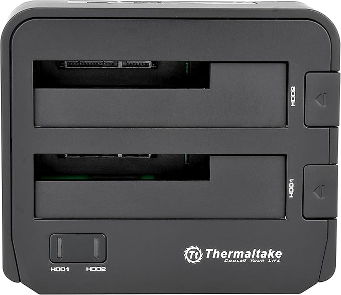 Thermaltake BlacX Duet 2.5”/3.5” SATA I/II/III USB 3.0 External Hard Drive Enclosure Docking Station ST0014U-D,Black