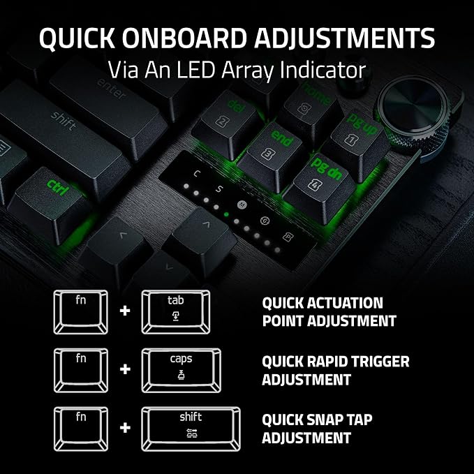Razer Huntsman V3 Pro TKL 8KHz Esports Gaming Keyboard: Analog Optical Switches Gen 2-8000 Hz Polling Snap Tap - Rapid Trigger - Adjustable Actuation - Media Controls - Niko Edition