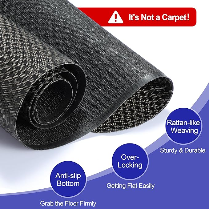 Delamu Office Chair Mat for Hardwood Floor, 36"×48" Floor Protector for Under Desk Computer Rolling Chair Mat, Anti-Slip PVC Chair Mats for Office Home (Black Brown)