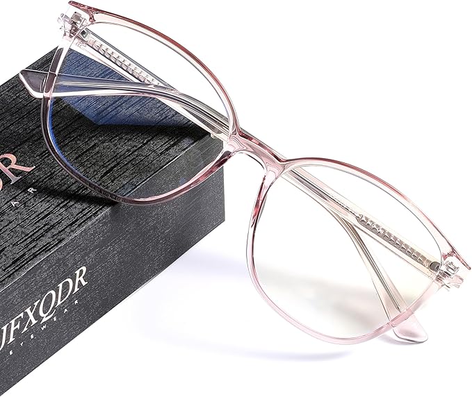 Women's Blue Light Blocking Glasses, TR90 Frame Computer Gaming Glasses Anti Eyestrain & UV Glare RF6208