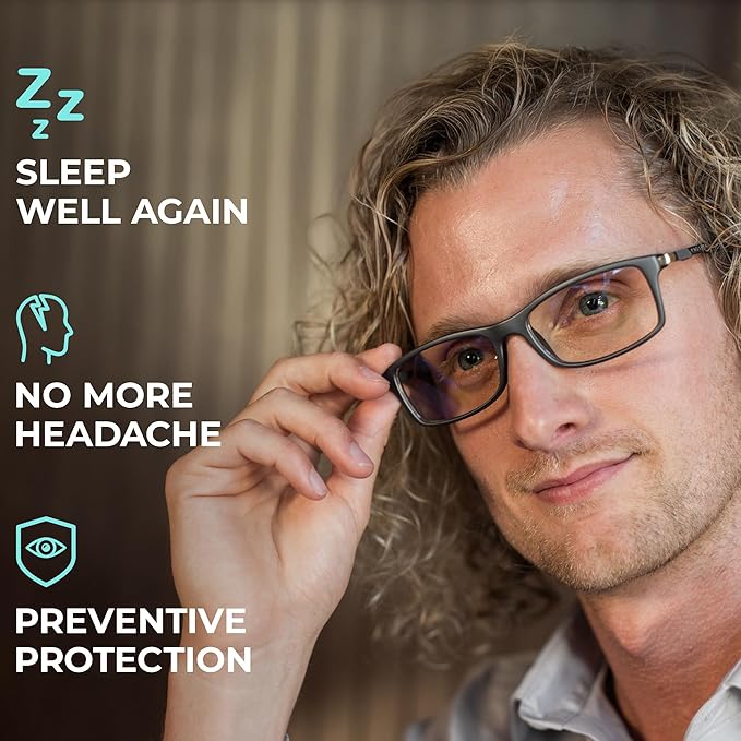 Prospek Blue Light Glasses Reading for Men and Women, For Computer Use, Blue Light Protection, Clear Lens 0 to +3.0 Diopters