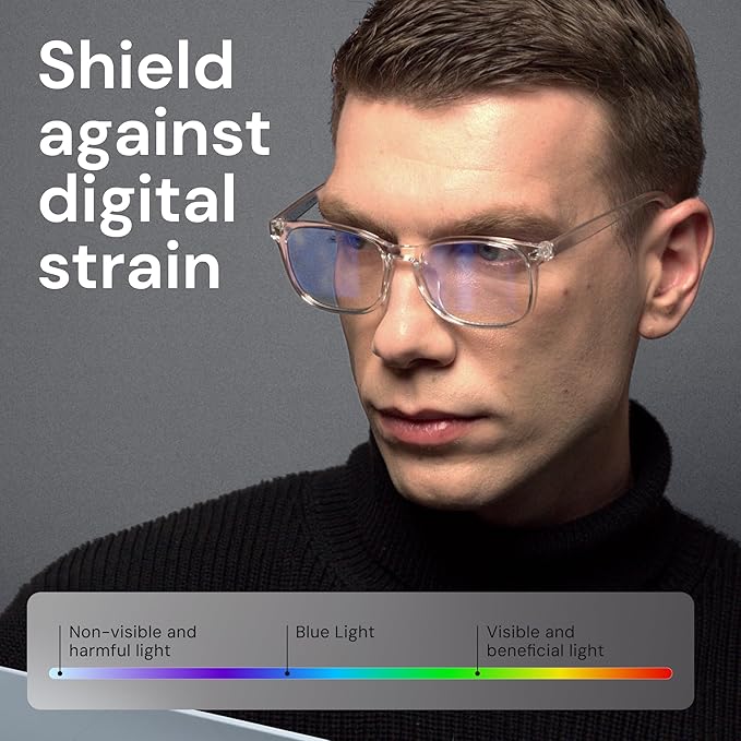 Gaoye Blue Light Glasses for Computer & Gaming - Anti UV Ray Lenses, Scratch-Resistant & Comfort Fit