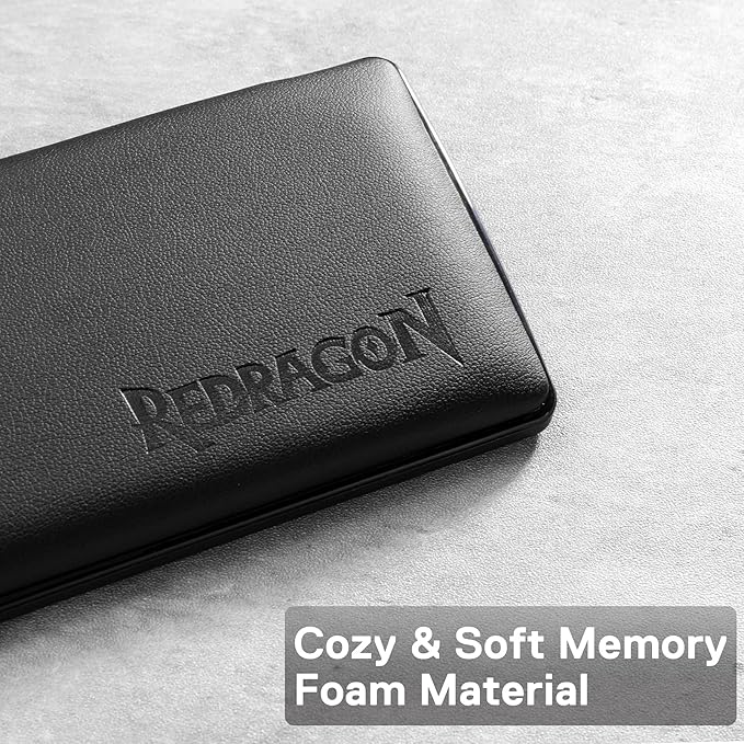 Redragon P035 Meteor S Computer Keyboard Wrist Rest Pad, Ergonomic Soft Memory Foam Wrist Support w/Anti-Slip Rubber Base, 60% 61 Keys Compact Size 11.38 x 2.87 in, 0.78 inch (20mm) Height, Black