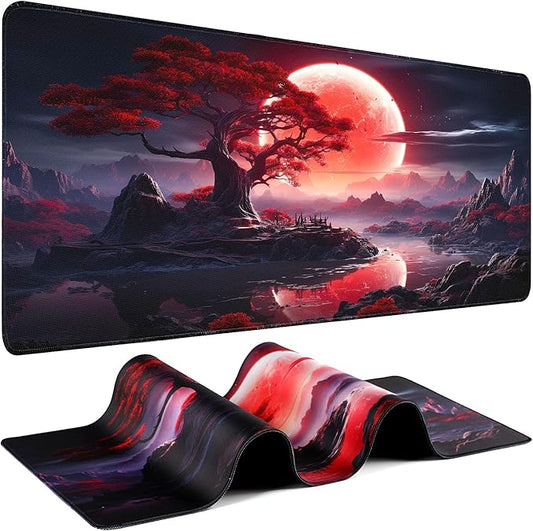 Gaming Mouse Pad - (31.5"×11.8") Japanese Anime Large Mouse Pads for Desk - Desk Mat for Keyboard and Mouse with Non-Slip Base, Desks Pad Matfor Game/Office & Home