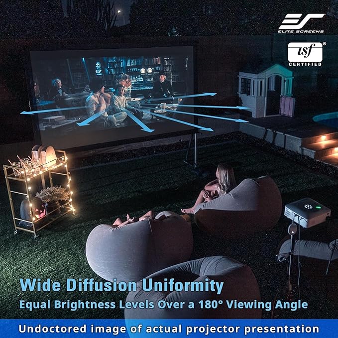 Elite Screens 120-INCH Projector Screen|Outdoor Indoor Movie Screens|16:9 Freestanding Portable Foldable ProjectionStand|Home Theater, OMS120H2