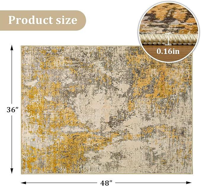 Office Chair Mat for Hardwood Floor, 48"x36" Easy Glide Computer Chair Mat Protector for Rolling Chair Under Desk Rug Nonslip Backing, Machine Wash