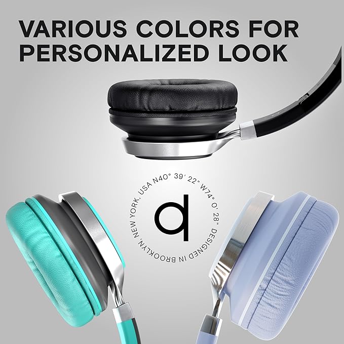ARTIX CL750 Wired Headphones with Mic & Volume Control — Noise Isolating On-Ear Headphones for Computer and Laptop Wired, Plug in Corded Headphone with Wire (Foldable, Aux Jack 3.5mm)