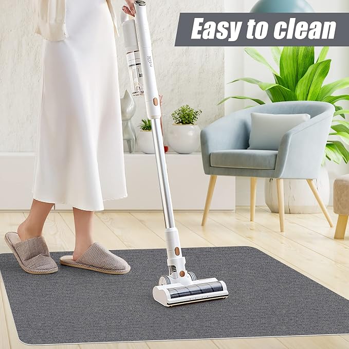 Sycoodeal Office Chair Mat for Hardwood Floor,Office Computer Gaming Chair Mat for Tile Floor,Large Floor Protector Rug,Anti-Slip,Easy to Clean,Grey(40"x48")