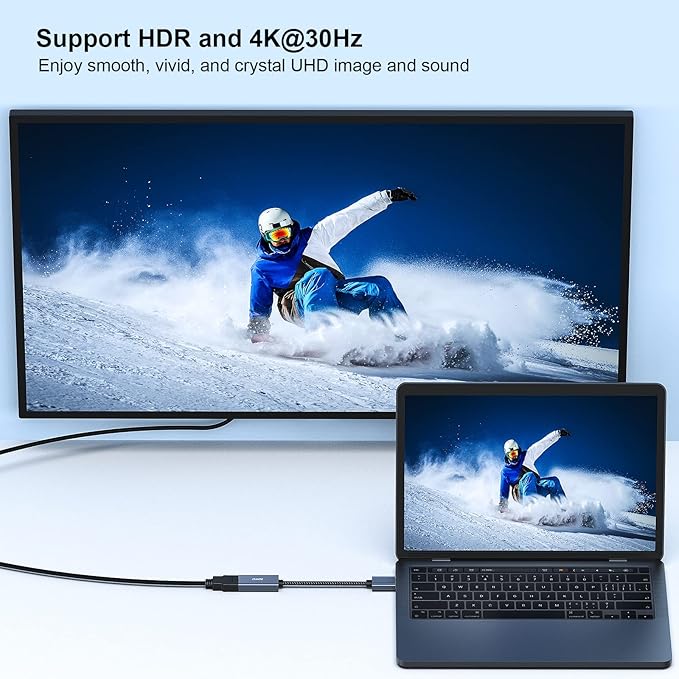BENFEI 2 Pack 4K DisplayPort to HDMI Adapter Cable, (2K 60Hz, 1080p 120Hz) Uni-Directional Display Port to HDMI Monitor Converter Compatible for HP, Dell, GPU, AMD, NVIDIA, More. Male to Female
