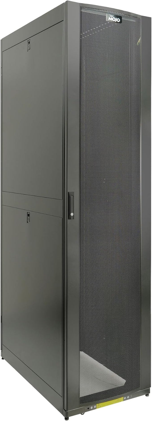 Tecmojo 52U Server Rack Cabinet - PRE-Assembled 24inch Width 48inch Depth IT Network Equipment Cabinet Rack Enclosure with Casters - 3000lbs Weight Capacity(06Black)