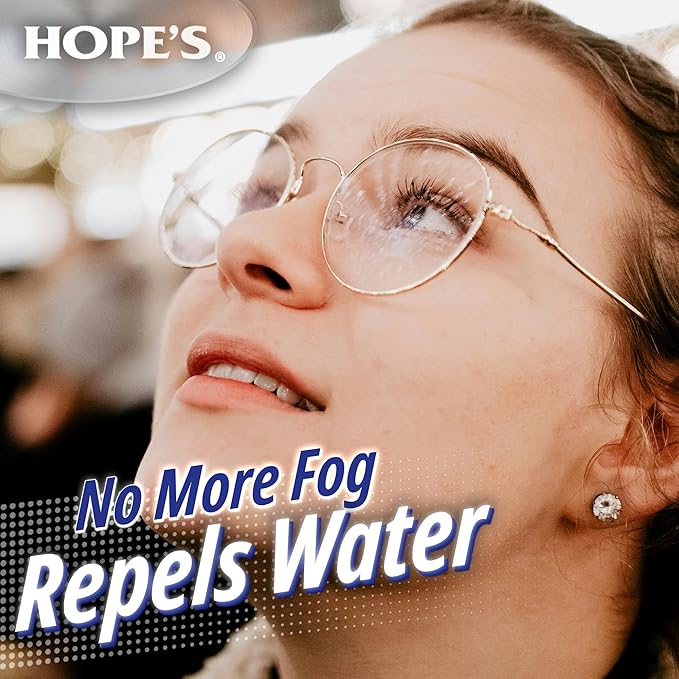 HOPE'S Perfect Glass Eyewear Cleaner - Anti Fog Spray for Glasses and Sunglasses - Anti Scratch and Anti Glare Lens Cleaner Spray, 4 Fl Oz, Pack of 12