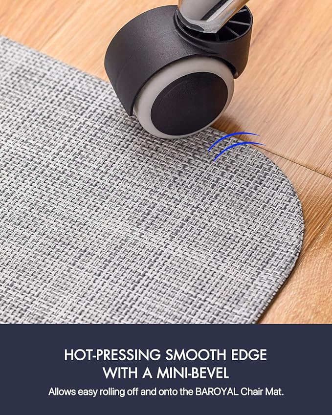 Office Chair Mat for Hardwood Floor Under Desk Computer Rolling Chair Mat for Wood/Tile Floor Non-Slip Heavy Duty Desk Rug PVC Plastic Hard Floor Protector 36" x 48" (Mist)