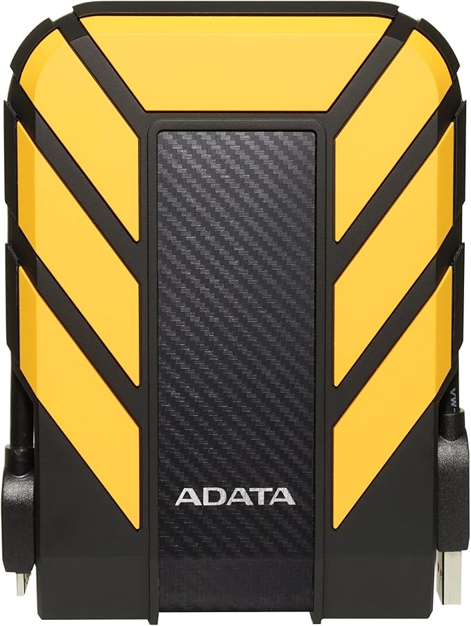 ADATA HD710 Pro - 2 TB External Hard Drive - Shockproof, Waterproof & Dustproof - Durable Storage - For Gamers, Students & Professionals - Mac, PC & Linux Compatible - Yellow - AHD710P-2TU31-CYL