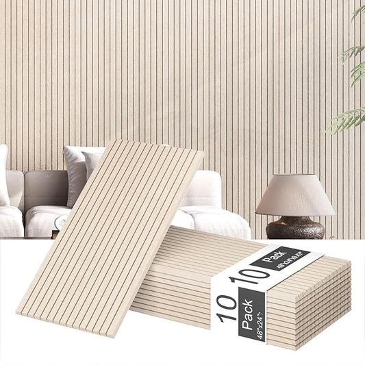 10 Pack Acoustic Panels,48"*24"*0.47"Self-Adhesive Soundproof Wall Panels,High Density Sound Proof panels for Walls, Office, Reccording Studio, Home,Ceiling- Camel