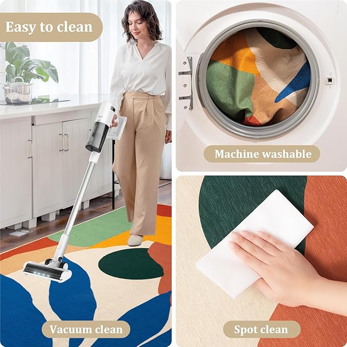 Office Chair Mat for Hardwood Floor, 48"x36" Easy Glide Computer Desk Mat Protector for Rolling Chair Under Desk Rug Nonslip Backing, Machine Wash (Modern)