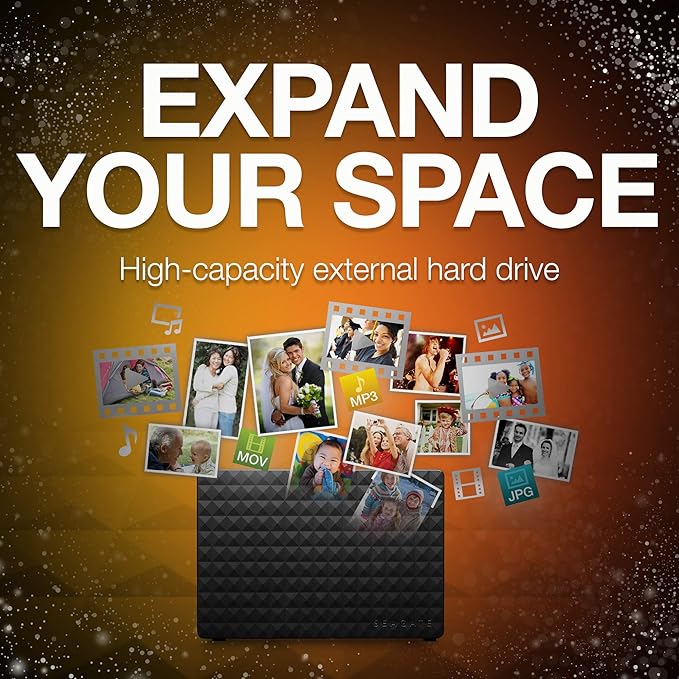 Seagate Expansion Desktop 16TB External Hard Drive HDD - USB 3.0 for PC & Laptop - 1-Year Rescue Service (STEB16000402), Black