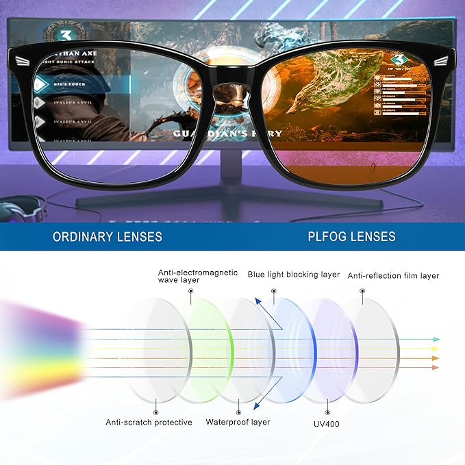 Blue Light Glasses For Woman Men - Anti Eyestrain Computer Gaming Eyeglasses Blue Light Blocking Glasses