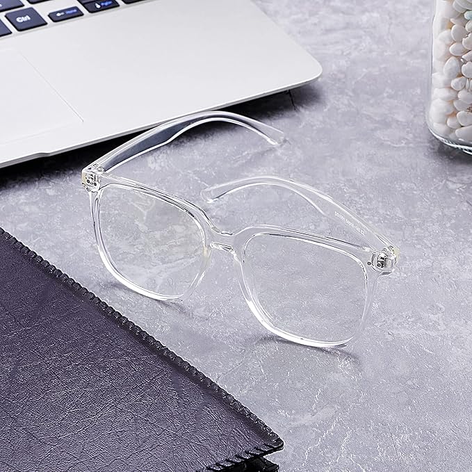 Oversized Square Blue Light Blocking Glasses for Women and Men - Gaming & Computer Anti-Fatigue