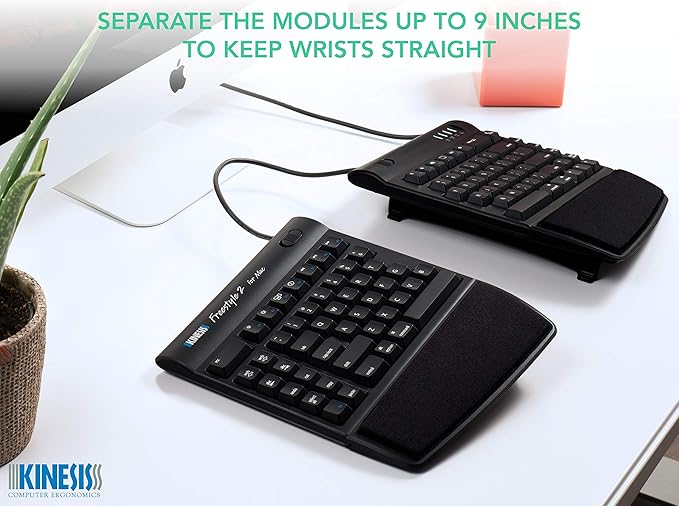 KINESIS Freestyle2 Ergonomic Keyboard w/ VIP3 Lifters for Mac (9" Separation)