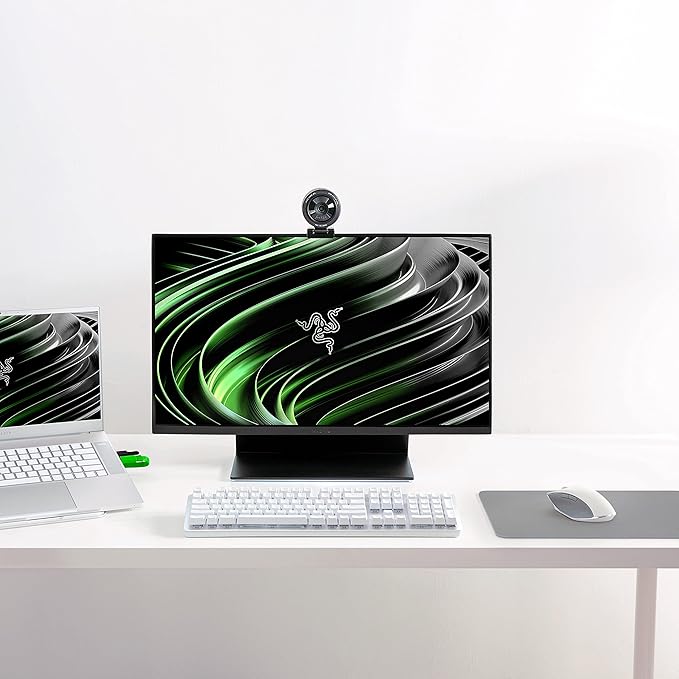 Razer Kiyo Pro Webcam for Streaming, Gaming, Video Calls: Full HD 1080p 60FPS - Adaptive Light Sensor - HDR Enabled - Wide Angle Lens with Adjustable FOV - Works with OBS, Xsplit, Twitch, Zoom, Teams