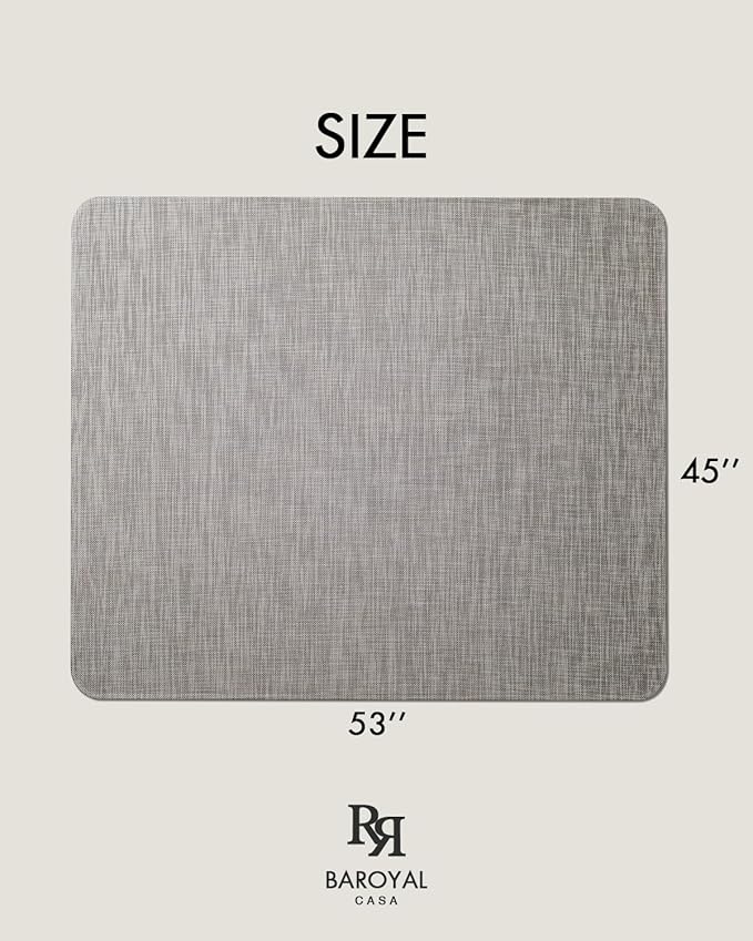 Office Chair Mat for Hardwood Floor Under Desk Computer Rolling Chair Mat for Wood/Tile Floor Non-Slip Heavy Duty Desk Rug PVC Plastic Hard Floor Protector 45"x 53" (Soapstone)