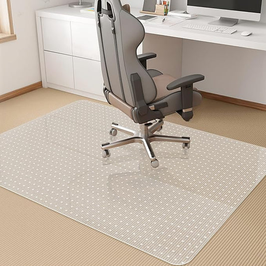 KMAT Office Chair Mat for Carpet, Computer Desk Mat,Clear Desk Chair Mat for Home Rolling Chair,Heavy Duty Floor Protector for Office-Easy to Clean,Anti-Slip-45 x53 Rectangular