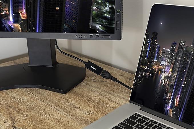 Philips DisplayPort to HDMI Adapter, Unidirectional, Works with Laptops, Tablets, Full HD 1080p, 4K Ultra HD, Mac and PC Compatible, Compact Design, Portable, Black, SWV9200G/27