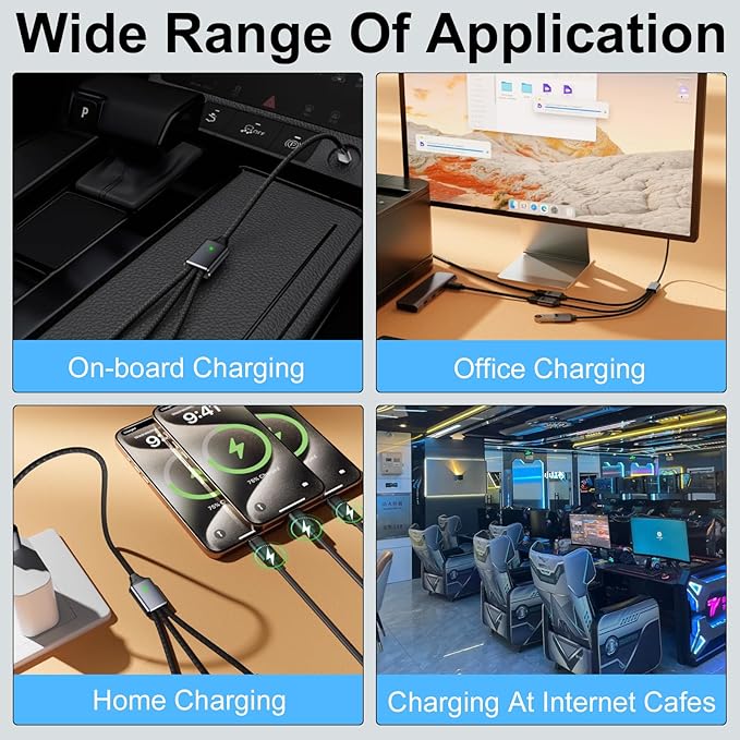 Danfetsoy USB C Splitter 1 in 3 Out, Multi USB C Splitter Cable, Type C Male to 3 Female Nylon Braided Cable Support 480Mbps Transfer Data and Charging for Android Tablets, MacBook, Keyboards, 25cm