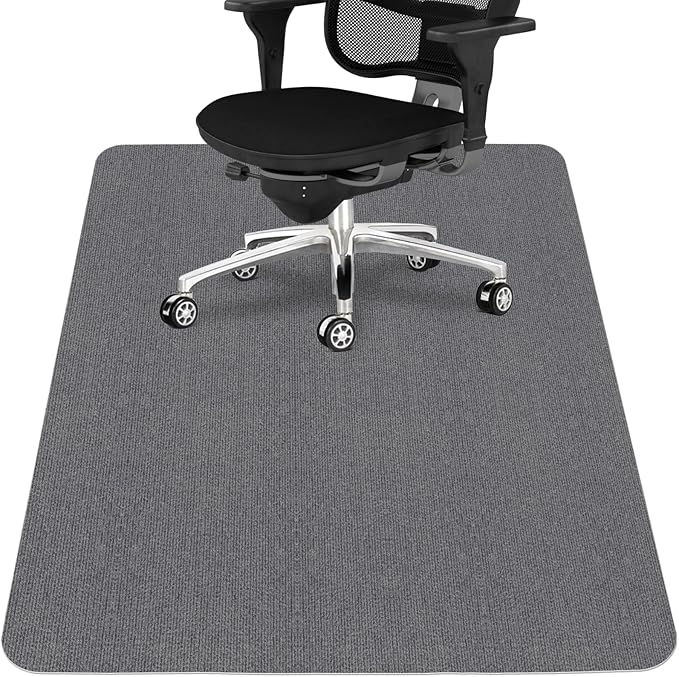 Sycoodeal Office Chair Mat for Hardwood Floor,Office Computer Gaming Chair Mat for Tile Floor,Large Floor Protector Rug,Anti-Slip,Easy to Clean,Grey(40"x48")