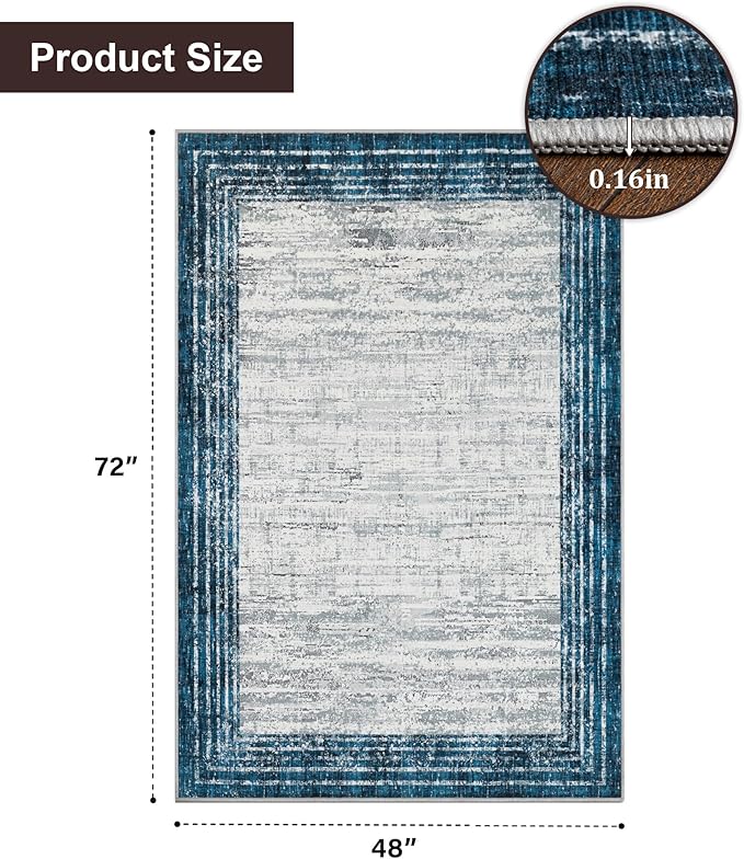 chakme Office Chair Mat for Hardwood Floor, 72"x48" Easy Glide Computer Desk Mat Protector for Rolling Chair Under Desk Rug Nonslip Backing, Machine Wash, (Square)