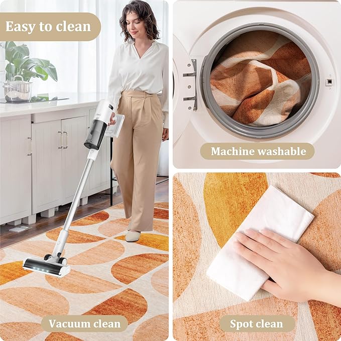 Office Chair Mat for Hardwood Floor, 60"x45" Easy Glide Computer Desk Mat Protector for Rolling Chair Under Desk Rug Nonslip Backing, Machine Wash, (Modern)