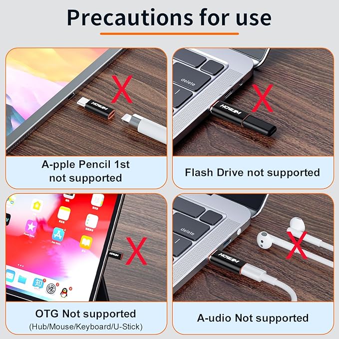 Light-ning to USB C Adapter 2Pack,PD27W/66W Fast Charging 480Mbps Data Transfer,Type C Charger Converter Cable for Phone 17/16/15,Pad Pro,G-alaxy,Not for Headphones/OTG/Flash Drive/A-pple Pencil Black