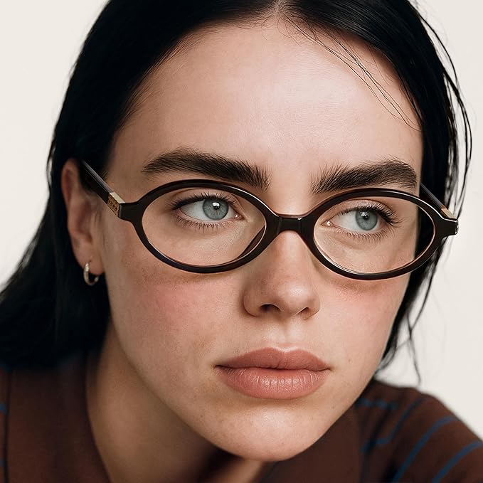 livho Blue Light Glasses for Women – Y2K Aesthetic Frame with Blush Pink Case, 90s Vibe for Screen Time Blue Light Blocking