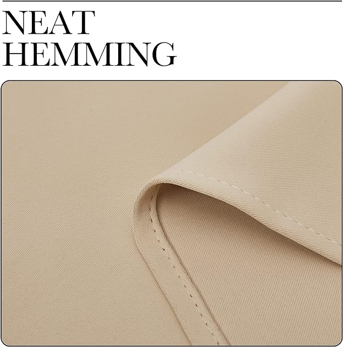 NICETOWN Room Darkening Curtain Panels for Cafe, Biscotti Beige, 2 Panels, W42 x L78 -inch, Thermal Insulated Grommet Room Darkening Draperies/Drapes for Window