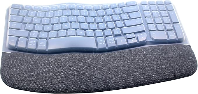 Ultra Thin Desktop PC Silicone Keyboard Cover Skin Protector Compatible with Logitech Wave Keys MK670 Wireless Keyboard, 2023 Logitech Wave Keys Wireless Keyboard Skin (Clear)