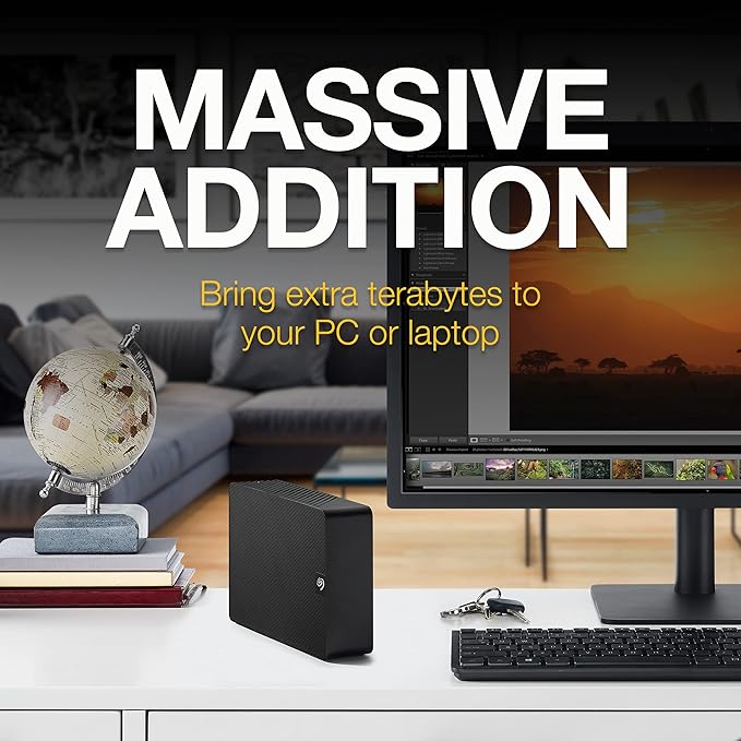 Seagate Expansion STKP4000400 4 TB Desktop Hard Drive - External - Black - Desktop PC, MAC Device Supported - USB 3.0-1 Year Warranty - Retail