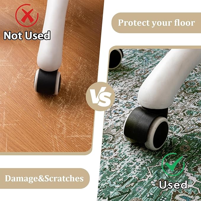 Office Chair Mat for Hardwood Floor, 72"x48" Easy Glide Computer Desk Mat Protector for Rolling Chair Under Desk Rug Nonslip Backing, Machine Wash, (Modern)