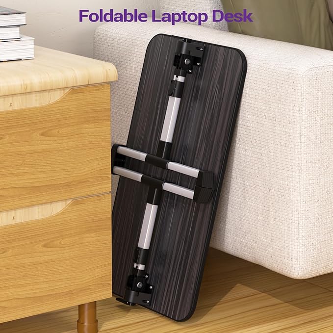 Laptop Bed Tray Table, Nearpow (Larger Size) Adjustable Laptop Bed Stand, Portable Standing Table with Foldable Legs, Foldable Lap Tablet Table for Sofa Couch Floor - Large Size