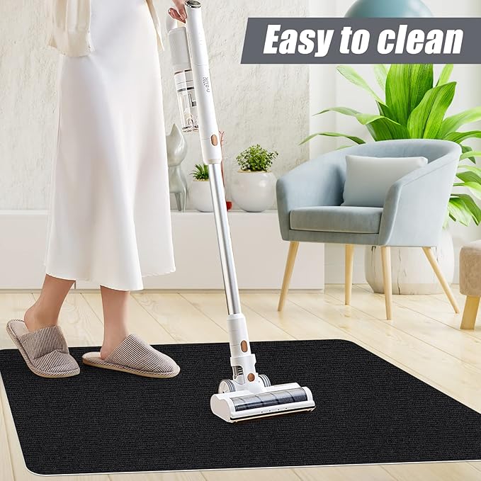 Sycoodeal Office Chair Mat for Hardwood Floor,Office Computer Gaming Chair Mat for Tile Floor,Large Floor Protector Rug,Anti-Slip,Easy to Clean,Black(40"x48")