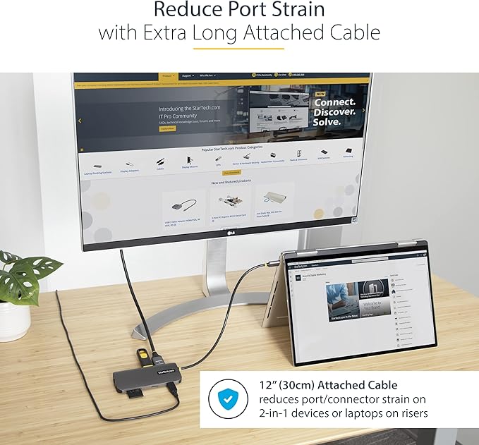 StarTech 24-Pack USB-C Docking Station for MacBook Pro M1 M2 M3 M4 and Windows, 4K 60Hz HDMI, USB 5Gbps, 100W Charging
