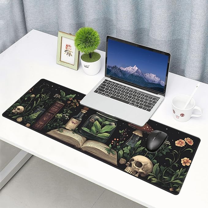Dark Academy Desk Mat Large Gaming Mouse Pad Dark Academy Extended Mousepad Big in Laptop Computer Mouse Keyboard Mat for Office Desk Decor 31.5x12 in