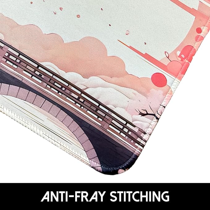 Japanese Small Gaming Mouse Pad 10.2 x 8.3 in Computer Mouse Pad Anime Gaming Mousepad, Expanded Architecture Cute Desk Pad with Nop-Slip Suitable for Home Office