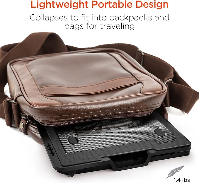 HyperGear Laptop Cooling Pad for 10-16 Inch Laptop Cooler, Adjustable Gaming Computer Cooling Pad, Built-in Computer Fan USB Powered for MacBook Pro Air & More for Gaming, Collapsible for Traveling