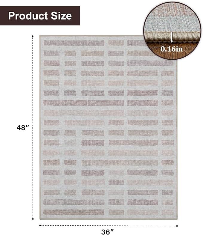 chakme Office Chair Mat for Hardwood Floor, 48"x36" Easy Glide Computer Desk Mat Protector for Rolling Chair Under Desk Rug Nonslip Backing, Machine Wash, (Plaid)
