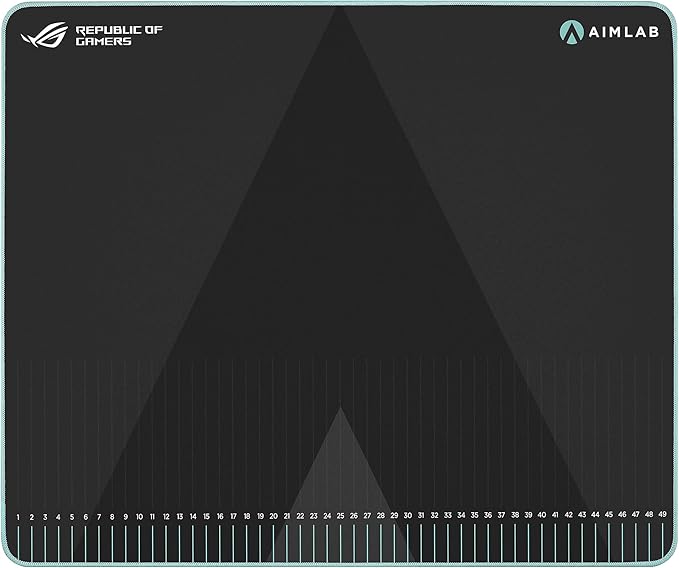 ASUS ROG Hone Ace Aim Lab Edition Gaming Mouse Pad – 19.9" x 16.5", Hybrid Cloth Surface, Aim Lab Training Markings, Water/Oil/Dust-Resistant, Extra-Soft Non-Slip Rubber Base - Black