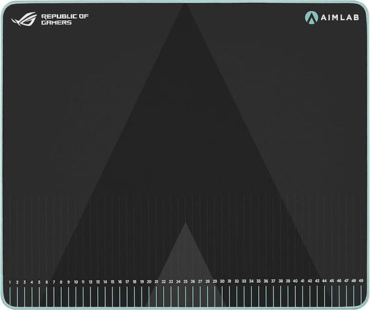 ASUS ROG Hone Ace Aim Lab Edition Gaming Mouse Pad – 19.9" x 16.5", Hybrid Cloth Surface, Aim Lab Training Markings, Water/Oil/Dust-Resistant, Extra-Soft Non-Slip Rubber Base - Black