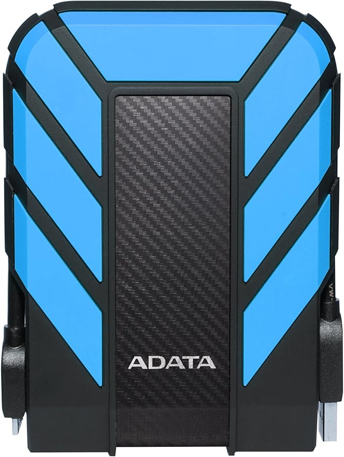 ADATA HD710 Pro - 2 TB External Hard Drive - Shockproof, Waterproof & Dustproof - Durable Storage - For Gamers, Students & Professionals - Mac, PC & Linux Compatible - Blue - AHD710P-2TU31-CBL