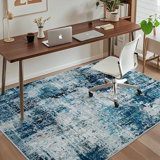Office Chair Mat for Hardwood Floor, 72"x48" Easy Glide Computer Chair Mat Protector for Rolling Chair Under Desk Rug Nonslip Backing, Machine Wash