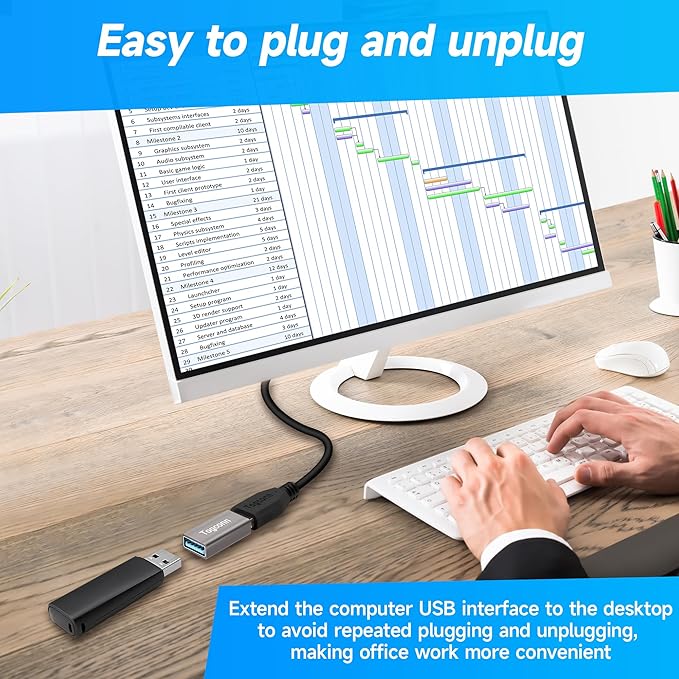 USB Coupler 4 Pack, Aluminum Shell USB 3.0 Type-A Female to Female Extension Adapter Connector, Support 5Gbps Data Transfer and Fast Charge for Connecting Extend Two USB-A Male Ends Cable